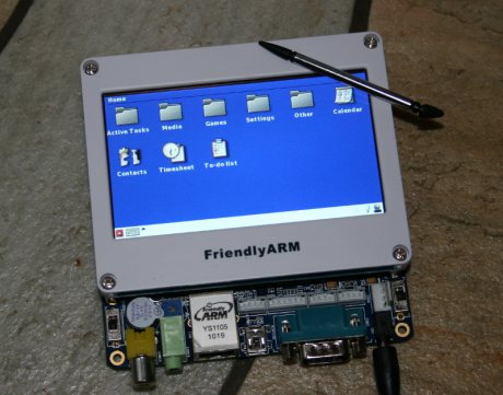 Mini6410 running an OpenEmbedded built GPE Image